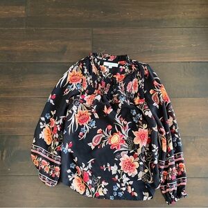 LOFT Black Floral Women's Blouse